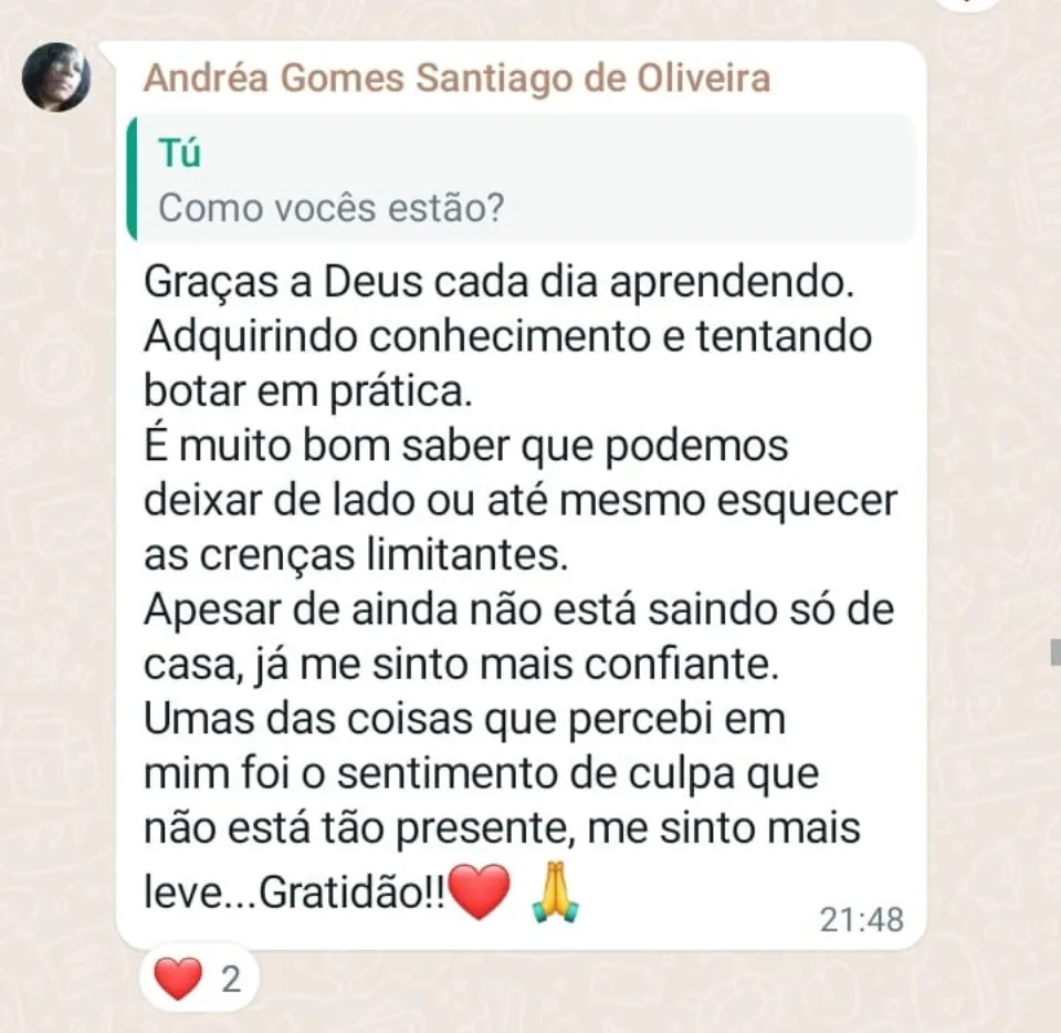 Depoimento de Andréa Gomes