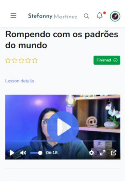 Interface da plataforma de aulas do Desafio Romanos 12:2